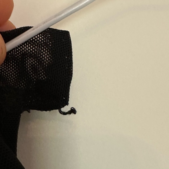 one piece transparent black with flower design (L), REVAMPED - Picture 2 of 4